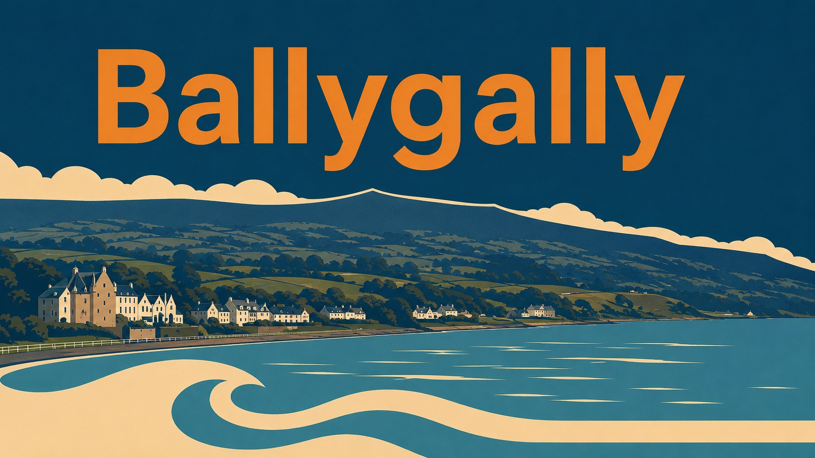 View across Ballygally Beach